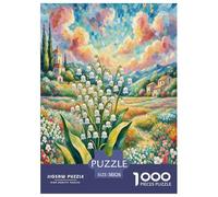 Lily of The Valley Puzzle 1000 Pièces Educa Jouet en Bois Jeu D'Intelligence Décoration Intérieure Jeu Éducatif Challenge Toy Adultes Et Enfants À Partir De 14 Ans 38x26cm/1000pcs
