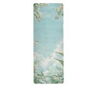 Lily Of The Valley Tapis de yoga à l'aquarelle antidérapant pour salle de sport imprimé, antidérapant, antidérapant avec sac de transport, 180,3 x 66 cm