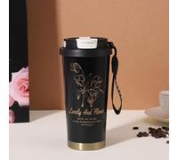Lily of the Valley Thermol Cup Tasse isotherme pour femme 500 ml Grande capacité 316 paille en acier inoxydable 316 Café portable 6 couches