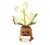 Lily of Valley Lampe de chevet en crochet avec fleurs artificielles au crochet pour la Saint-Valentin, la décoration de la maison