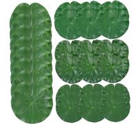 Lily Pad 26 pièces 4 tailles différentes feuilles de lotus artificielles plantes d'étang en plastique réalistes ornements d'étang flottants pour décor nénuphar, décor, feuille de lotus, ornements 'e