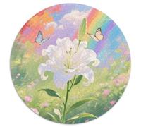 Lily Puzzle Rond De 1000 Pièces pour Adultes Flower Qualité Premium Artistique Art Relaxation Activité Assemblage Réduction 1000pcs (67.5x67.5cm)