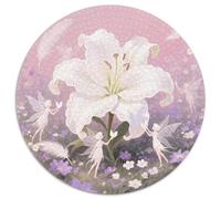 Lily Puzzle Rond De 1000 Pièces pour Women Encastrement Qualité Supérieure Impossible Difficile Entertainment Artist' Art Relaxation 1000pcs (67.5x67.5cm)