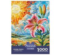 Lily Puzzles Jeu De Société Adulte Activités Familiales Stimulantes 1000 Stukjes Fleur Casse-tête Qualité Premium pour Adultes 38x26cm/1000pcs