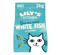 Lily’s Kitchen Fabriqué à partir d’ingrédients naturels Aliments secs pour chats adultes Poisson blanc et saumon Recette sans céréales 2 kg
