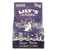 Lily’s Kitchen Fabriqué à partir d’ingrédients naturels Aliments secs pour chiens seniors Dinde et truite Nutrition complète Sac de 7kg