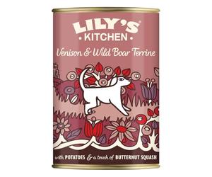 Lily’s Kitchen Fabriqué à partir d’ingrédients naturels Boîte d’Aliments humides pour Chiens Adultes au Terrine au Chevreuil, au Sanglier et aux Pommes de Terre 6 x 400g