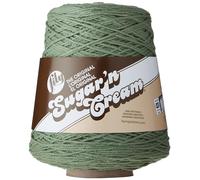 Lily Sugar N Cream Cones Fil à coudre, 1 paquet de 400 g, coton, #4 moyen, 700 m, tricot/crochet, sauge