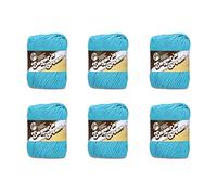 Lily Sugar'N Cream Lot de 6 pelotes de fil Bleu