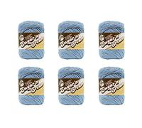 Lily Sugar'N Cream Lot de 6 pelotes de fil Bleu clair