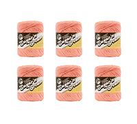 Lily Sugar'N Cream Lot de 6 pelotes de fil Rose thé