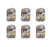 Lily Sugar'N Cream Lot de 6 pelotes de laine Chocolat