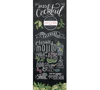 Lily & Val Calendrier mural fin 2025 Motif cocktails