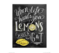 Lily & Val (Lemons 40 x 50 cm Toile Imprimée