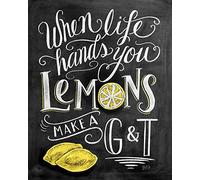 Lily & Val (Lemons 40 x 50 cm Toile Imprimée