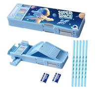 LilyBeauty Trousse à crayons multifonction pop-up pour filles et garçons, avec 5 crayons, 2 gommes, 1 taille-crayon et un emploi du temps, jolie boîte à stylos de dessin animé, cadeau idéal pour les