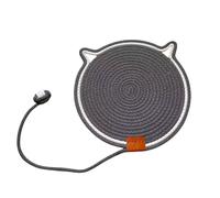 LilyDECO Tapis griffoir pour chat en corde de coton naturel, 42 cm, rond et horizontal pour intérieur, protection de meubles pour mur, canapé, tapis, canapés (gris foncé)