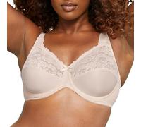 Lilyette Bali Minimizer Underwire with Lace Trim, Microfiber Full Coverage Bra Soutien-Gorge Minimiseur, Paris, Couleur Chair, 90C Femme