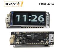 LILYGO® T-Display-S3 ESP32-S3 Panneau de développement d'affichage LCD ST7789, T-Display-S3 ESP32-S3 1.9 pouces, WIFI, Bluetooth 5.0, Module sans fil, résolution 170x320 With Shell Black