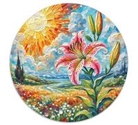 LilyPuzzles 1000 Pieces for Adults Round fleurCreative Challenge Toys Gift1000pcs (67.5x67.5cm)