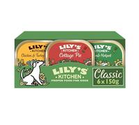 Lily's Kitchen Aliment humide naturel pour chiens adultes, Dîner classique mulitpack (6 x 150g barquettes)