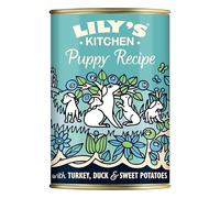 Lily's Kitchen Aliment humide naturel pour chiots aucanard et à la dinde, recette sans céréales (6 x 400g Conserve)