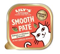 Lily's Kitchen Nourriture Humide pour Chats Adultes, pâtée au Saumon, avec du Poulet et des crevettes sans céréales 19 x 85g