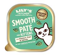 Lily's Kitchen Pâtée Moelleuse pour Chaton au Poulet, cabillaud et Saumon 19 x 85 g