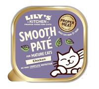 Lily's Kitchen Pâtée Naturelle en barquette pour Chats Seniors, Recette au Poulet sans céréales (19 x 85g barquettes)