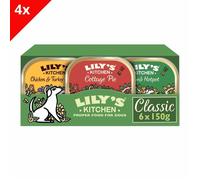Lily's Kitchen pour chien adulte - Recettes classiques 6x150g - Multipack (Lot de 4)