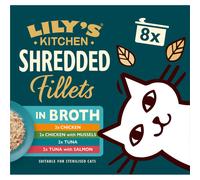 Lily's Kitchen Shredded Fillets Effilochés En Sauce Pâtée Pour Chat Sélection Mixte 8x70g