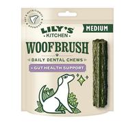 Lily's Kitchen Woofbrush Bâtons dentaires à mâcher avec santé intestinale pour Chiens de Taille Moyenne 35 x 28 g