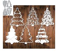 LILYSHOPINGSTORE Lot de 4 matrices de découpe en métal en forme de sapin de Noël, motif flocon de neige, pour loisirs créatifs, cartes d'invitation, scrapbooking, gaufrage, fabrication de cartes