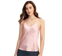 LilySilk Débardeur en Pure Soie Femme Top Soie Caraco Féminin Camisole en Soie de Mûrier Haute Basique en Soie Véritable Rose Pastel M