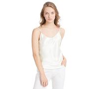 LilySilk Débardeur en Pure Soie Femme Top Soie Caraco Féminin Camisole en Soie de Mûrier Haute Basique en Soie Véritable M Ivoire