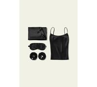 LILYSILK Ensemble Nuit Cadeau Soie Noire XL - Chemise, Masque, Taie d'oreiller 22 Mommes, Chouchous - Douceur & Luxe