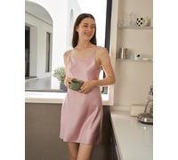 LILYSILK Robe De Nuit Soie Femme Rose Pastel Encolure Ronde, Design Fabuleux 100% Soie Pure Maintient L'Hydratation Pour Mieux Dormir S