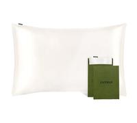 LilySilk Taie d'oreiller en Soie Cheveux 19 Momme 1 Pièce Housse Coussin Soie Naturelle Protège Oreiller Soie de Mûrier Anti-acariens Anti-Transpiration Anti-Ride Taie Oreiller Soie 40x60cm Ivoire