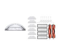 LILYY 1 pièce pour Mijia 1 C réservoir contrôlé électriquement et 1 ensemble de brosses latérales et brosses principales, kit de filtres HEPA