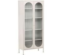 Venture Home Vitrine Lima design en métal 180 cm Beige
