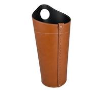 LIMAC Design NIDAC Support serviteur de cheminée en cuir, Panier outils, Sac serviteur de poêle, original et moderne, modèle exclusif, Fabriqué en Italie. (Marron)