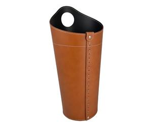 LIMAC Design NIDAC Support serviteur de cheminée en cuir, Panier outils, Sac serviteur de poêle, original et moderne, modèle exclusif, Fabriqué en Italie. (Marron)