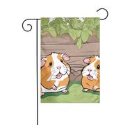 L'image amusante de cochons d'Inde de YYHWHJDE taille précise de ce drapeau de jardin est de 30,5 x 45,7 cm, ce qui est un rapport d'or soigneusement conçu. Il s'adapte parfaitement à la grande