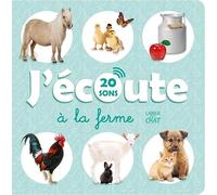 L'imagier qui parle - J'écoute à la ferme - Livre sonore 20 puces - Dès 18 mois