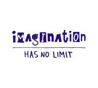 L'imagination n'a pas de limite, citation, lettrage Stickers artistiques en vinyle 48x125.9cm Installation facile Bleu foncé