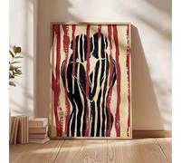 LIMAIDUO Affiche abstraite représentant un couple moderne enlacé, style linéaire, impression sur toile, décoration murale pour chambre, bureau ou maison (30 x 45 cm/cadre intérieur)