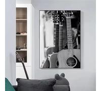 LIMAIDUO Affiche murale en vinyle, style noir et blanc, paroles de chansons, impression sur toile, décoration pour studio de musique (70 x 100 cm/cadre intérieur)