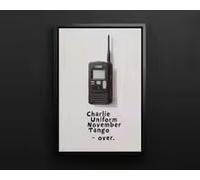 LIMAIDUO Affiche murale ou impression sur toile, affiche humoristique minimaliste avec typographie sarcastique « Talkie-walkie » (70 x 100 cm/sans cadre)