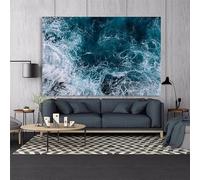 LIMAIDUO Affiche nordique moderne avec paysage marin et vagues de l'océan, peinture sur toile et impression, art mural pour décoration de salon (60 x 80 cm, sans cadre)