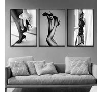 LIMAIDUO Affiches de corps de femme sexy, impressions de fille cool, peinture sur toile, art noir et blanc, images murales pour salon, décoration d'intérieur, 20 x 30 cm, sans cadre
